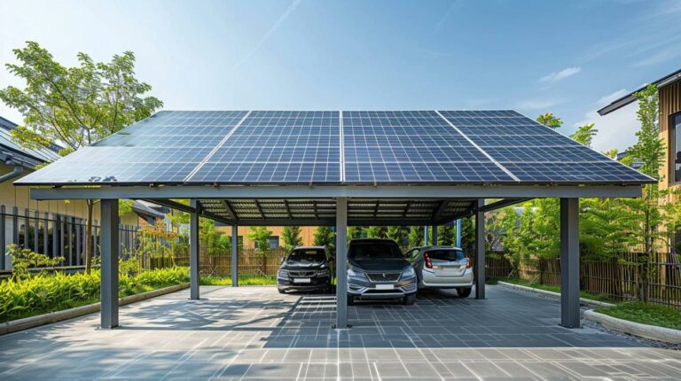 Carport solaire en acier : une solution écologique pour votre espace extérieur