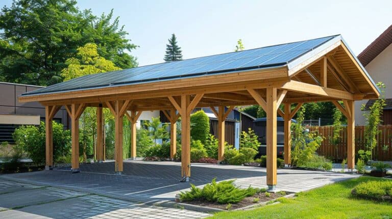 Le carport solaire en bois : une solution durable et esthétique